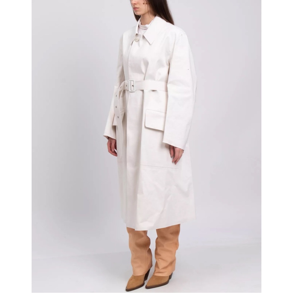 Masón Margiela X Macintosh Bone White Trench coat NWT Handmade EU 38